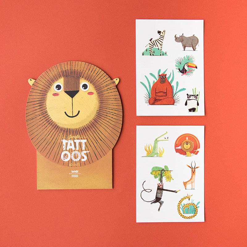 10 calcomanies d'animals de la jungla